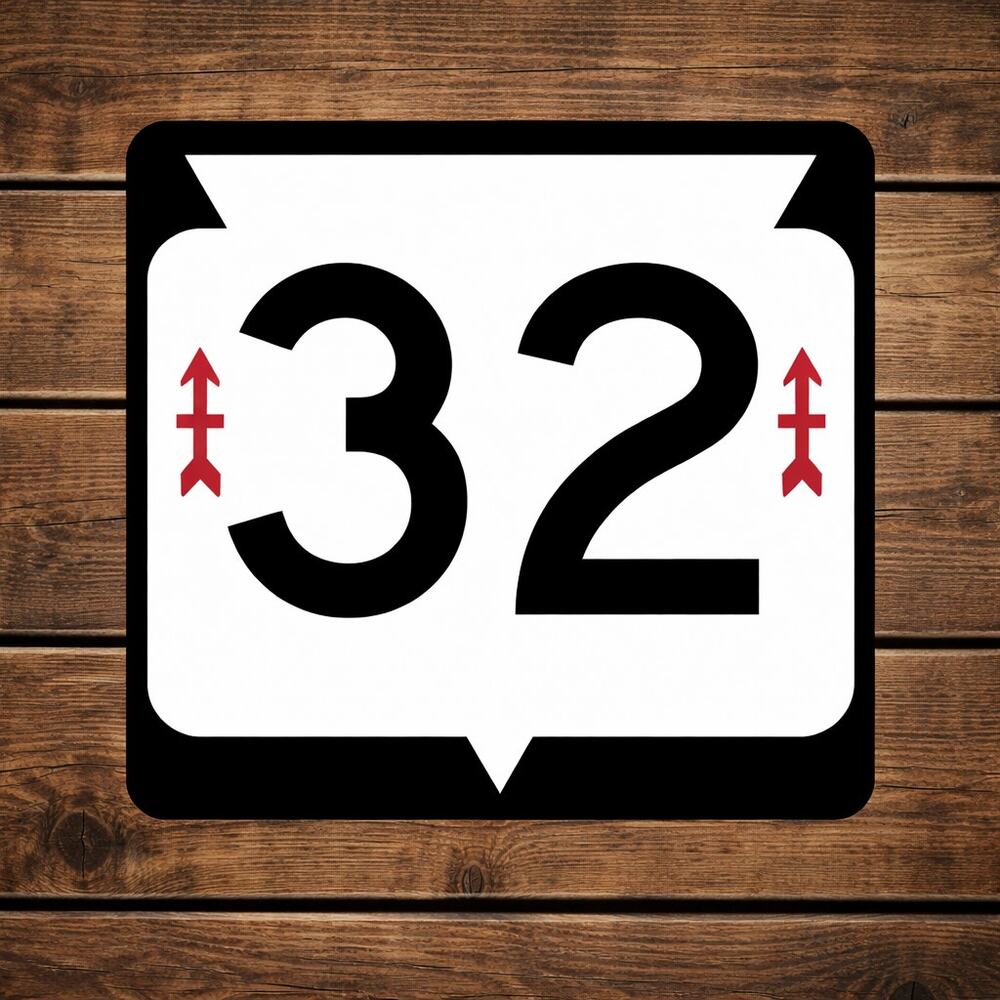 Wisconsin Highway 32 Road Sign 32nd Division Memorial Hwy STH-32 WI-32